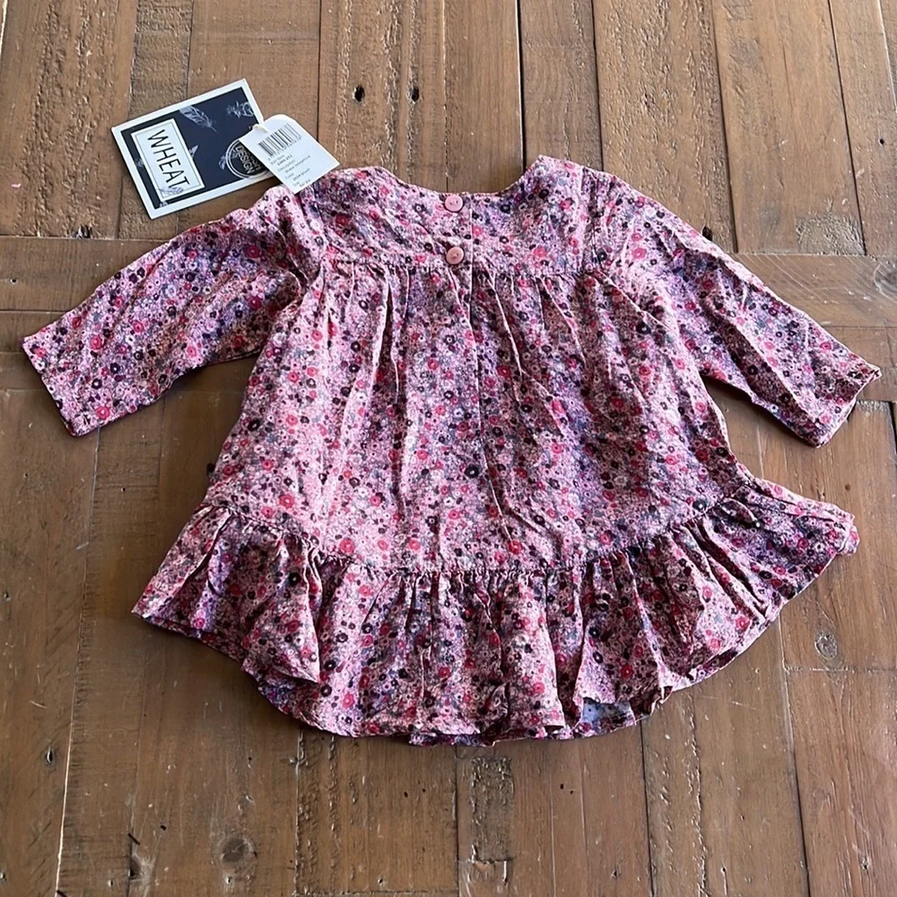 Wheat Josephine blush floral dress nwt